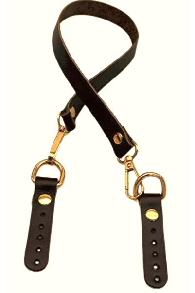 angel çanta aksesuar Angel Bag Accessory 60X1.5 cm Real Leather Dark Brown Co...