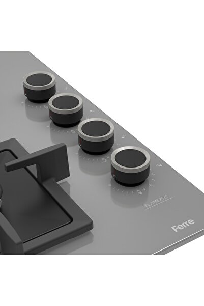 Ferre Sc208 Gri Cam Ankastre Ocak ( Kaymaz Döküm Izgara)