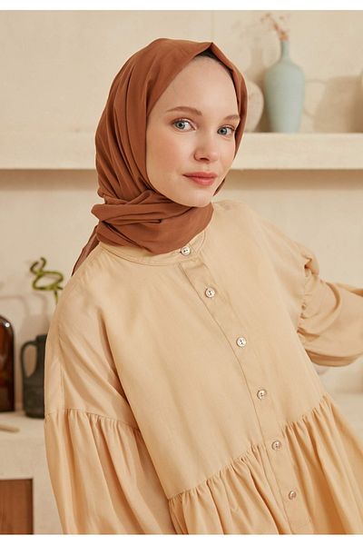 Fresh Thin Cotton Voile Shawl Biscuit