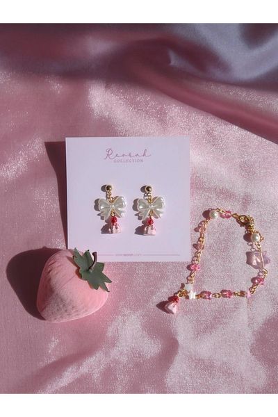 Reorah Collection Rasberry Tart Earrings