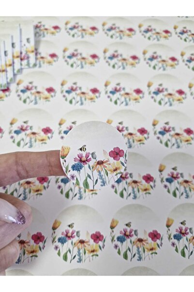 ETİKETİM Bahar Seti Sticker 4 cm - 70 ADET