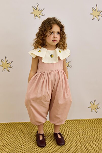 Fahhar Kids Yakalı Balon Tulum Pembe