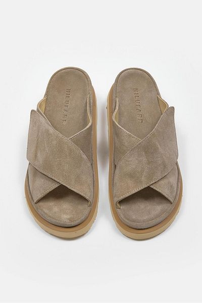 NILUFARR Nushi Mink Suede Genuine Leather Women's Slippers