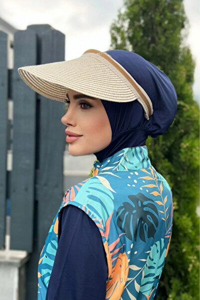 Remsa Mayo Vizör Hasır Şapka Güneş Koruyucu Siperlik Bej Rş-37