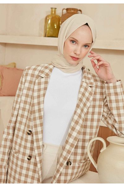 Fresh Thin Cotton Voile Shawl Ivory