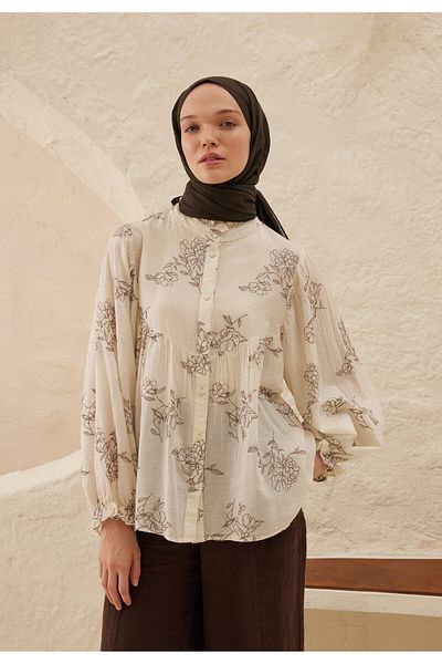 Fresh Bitter Coffee Thin Cotton Voile Shawl