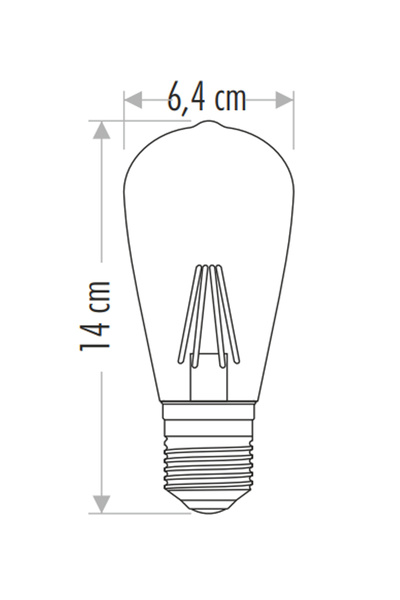 Cata Ct-4350 4w Rustik Led Ampül E27 Sarı/amber