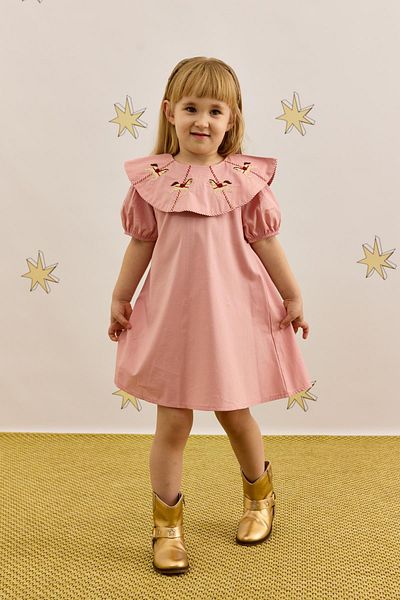 Fahhar Kids Rochie brodata cu cal roz