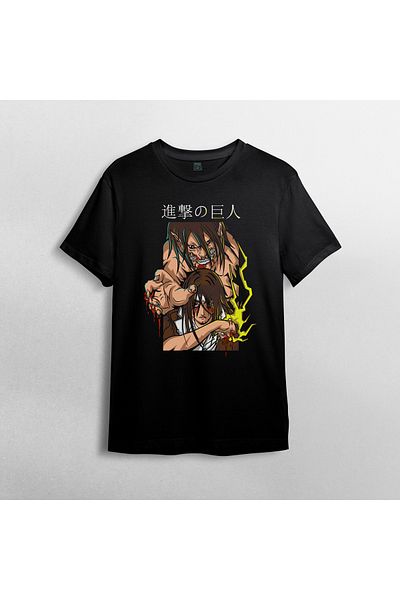 Pixxa Μπλουζάκι Eren Jaeger Attack On Titan 100% βαμβακερό μοντέλο 18
