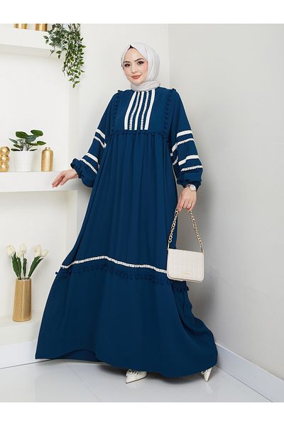 EFSUN MODA ΓΥΝΑΙΚΕΙΟ ΦΟΡΕΜΑ ΚΟΡΔΕΛΑ ΔΑΝΤΕΛΑ ΙΝΔΙΓΚ 681