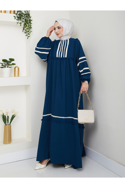 EFSUN MODA ΓΥΝΑΙΚΕΙΟ ΦΟΡΕΜΑ ΚΟΡΔΕΛΑ ΔΑΝΤΕΛΑ ΙΝΔΙΓΚ 681