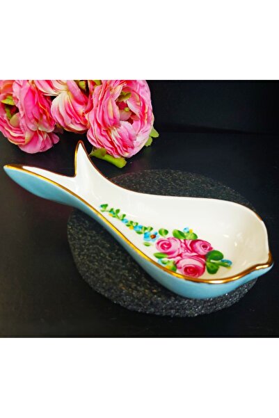 BY.RAYKA PORSELEN El Dekor PORSELEN EL BOYAMA ÇEREZLİK TEKLİ ORTA BOY