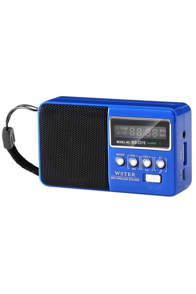 JUNGLEE Mini Fm Radyo Şarjlı Bluetooth Speaker Sd Kart Usb Girişli Kablosuz H...
