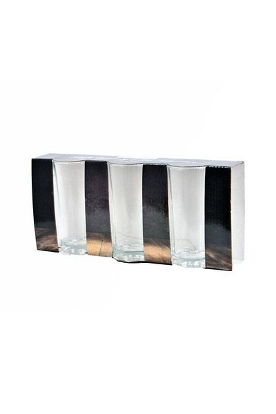 Generic 3-piece clear glass cup set - 312 ml