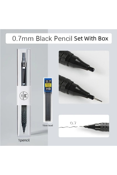 Choice مجموعة أقلام رصاص سوداء 0.7 مم 0.3 0.5 0.7 2.0 مم للرسم الفني أقلام رص...
