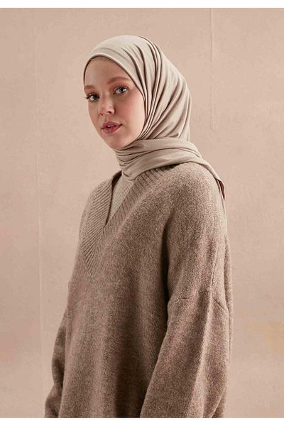 Fresh Beige Combed Shawl
