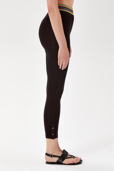 İKİLER Paçası Çıtçıtlı Beli Lastikli Tayt 024-2012