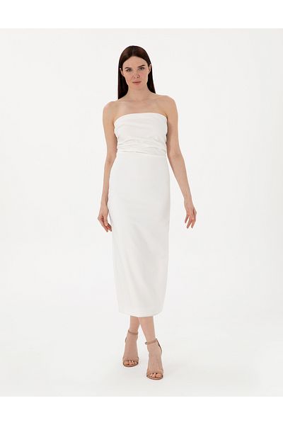 Pierre Cardin White Slim Fit Woven Dress 50301017 -Vr013