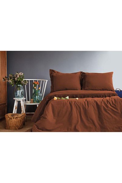 İssimo Home Σετ παπλωματοθήκης Daisy Tile 100% Cotton Wash Double