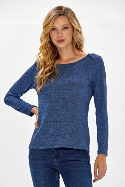 İKİLER Kayık Yaka Uzun Kol Bluz 234-1204