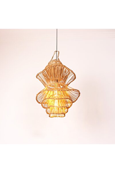 Mylamp Luna Rattan Avize 45x60 cm