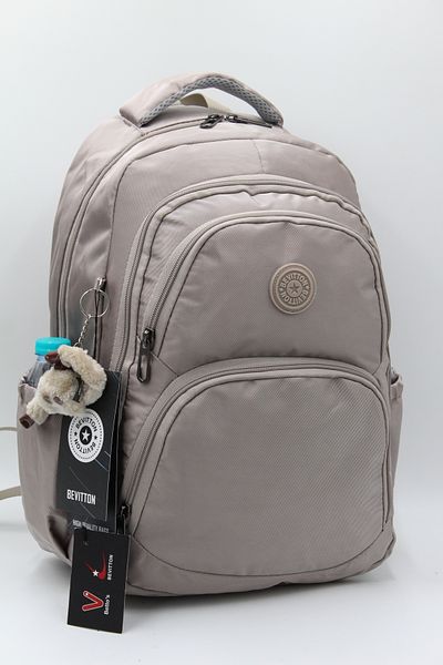 Bevitton Waterproof Fabric Backpack School Bag Mink
