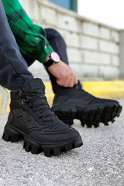 Deri De Luxe Αθλητικές μπότες Unisex καθημερινής χρήσης με ψηλή σόλα