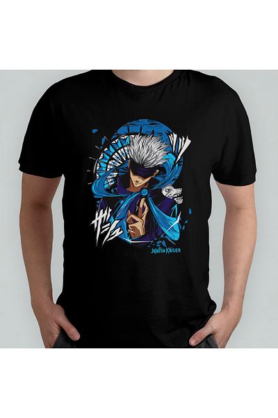 Pixxa Μπλουζάκι Unisex Jujutsu Kaisen Satoru Gojo από βαμβακερό γιακά μοντέλο 7