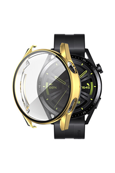 PSGT Huawei Watch Için Gt3 Uyumlu Pro 42mm Kasa Ve Ekran Koruyucu 360 Tam Koruma Kapak