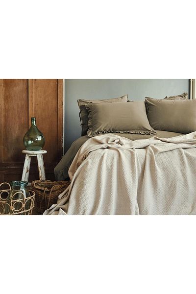 İssimo Home Brooke Cream Διπλό Βαμβακερό Πικέ 220x240cm