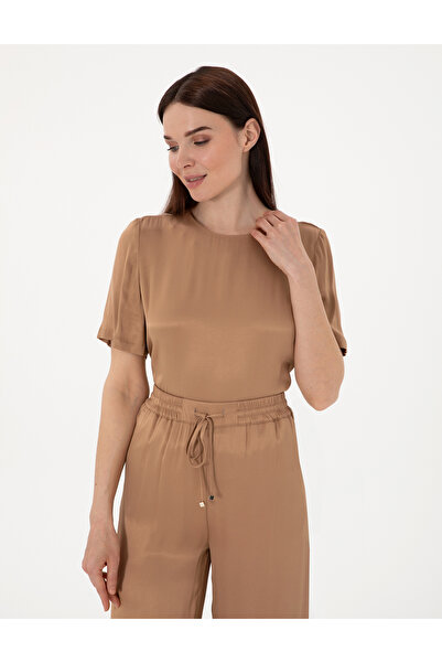 Pierre Cardin Kahverengi Comfort Fit Bluz 50301143-VR029
