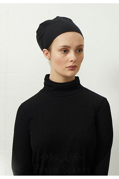 Fresh Black Eva Plain Bonnet - Seamless