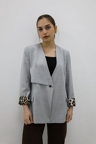 Zec Style Μπουφάν με σχέδιο Leopard με σόλα Polyviscon