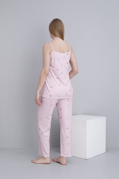 Miss Dünya Lissa Floral Patterned Maternity and Maternity Suspender Pajama Set