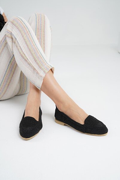 Beyond Γυναικεία Μαύρα Πλεκτά Πλεκτά Καθημερινά Μπαλαρίνα BYNDTRB01
