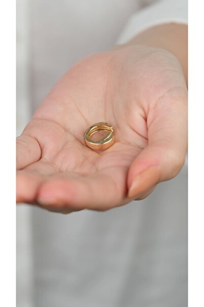 Arpaş 14 Ayar Altın Küçük Gizli Kilitli Halka Küpe 960