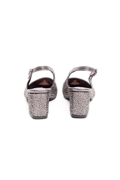 derinet Pullu Kadın Topuklu Abiye Ayakkabı