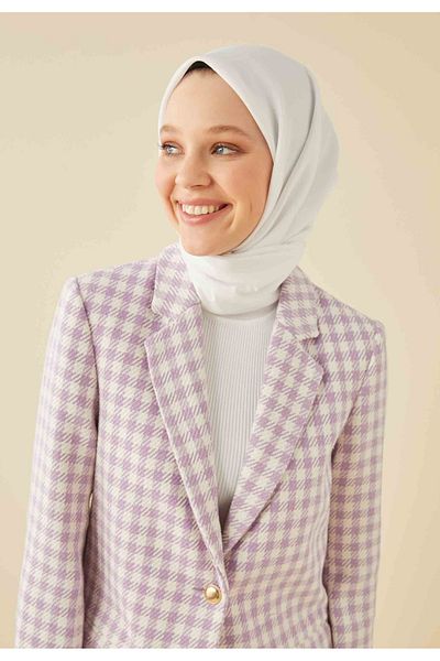 Fresh COTTON SILK SCARF WHITE
