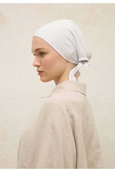 Fresh White Plain Seamless Eva Bonnet