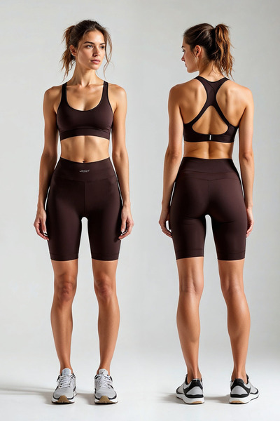 JOLT Γυναικείο κοντό καλσόν σε καφέ χρώμα Μοντέλο No: 001