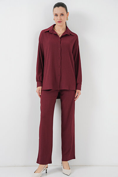 Bigdart 5858 Kötött dupla öltöny - Claret Red