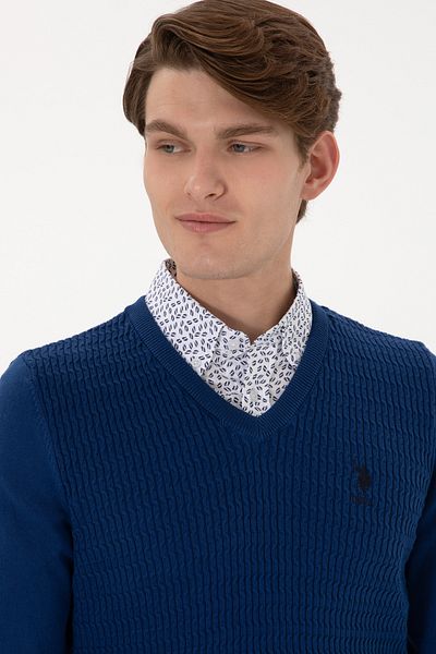 U.S. Polo Assn. Men's Indigo Basic Sweater 50288879 -Vr028