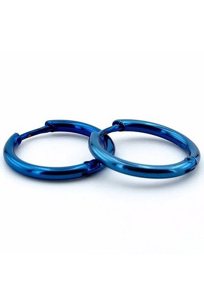 Takı Dükkanı Thin Hoop Unisex - Men & Women - Pair of Stainless Steel Earrings (2 Pieces) Mse5
