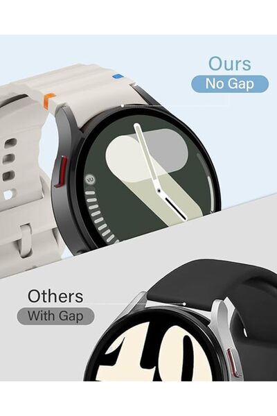 UnDePlus Samsung Watch 46mm Gear S3 22mm Honor Magic 2 46mm Kordon Dekoratif Örgü Çizgili Spor Silikon Kayış