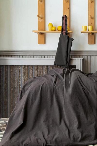 İssimo Home ΣΕΤ ΠΑΠΟΥΤΣΙΟΝ ΜΟΝΟΚΑΤΑΣΤΗΜΑΤΙΚΟ ΣΕΤ ΠΑΠΟΥΤΣΙΟΝ DREAMERS ANTHRACITE WASHED 100% ΒΑΜΒΑΚΙ
