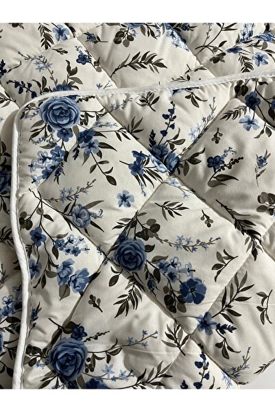 SAFYÜN Mavi Çiçekli Saf Yün Yorgan