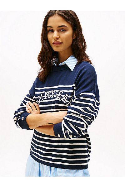 Tommy Hilfiger TJW STRIPE VARSITY PULLÓVER
