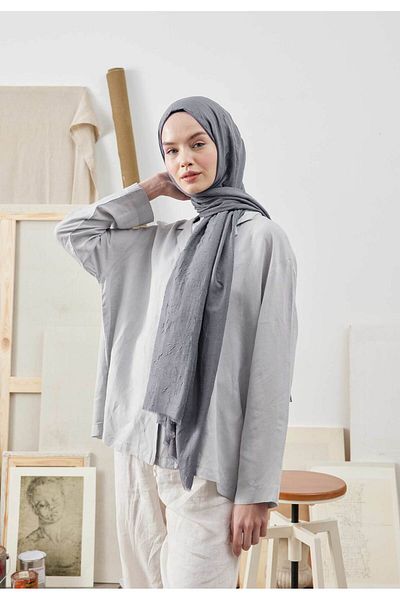 Fresh Bamboo Shawl - Cold Gray Color