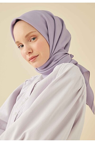 Fresh وشاح حريري قطني أرجواني