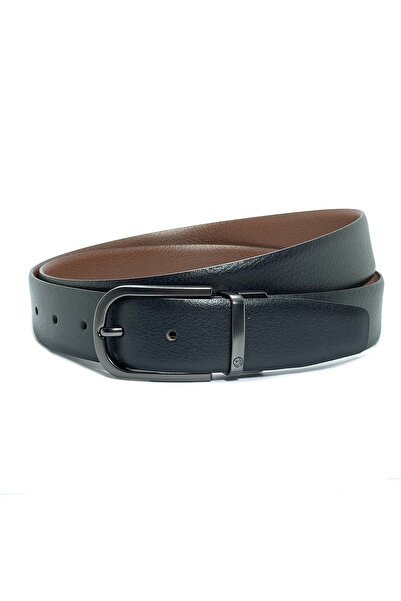 Classic Milano Genuine Leather Reversible Belt For Men, Black & Brown Or Tan ...